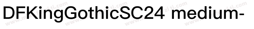 DFKingGothicSC24 medium字体转换